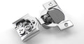 20 Pack, 1/2" Overlay 3D Soft Close Concealed Hinge for Face Frame Door, Smooth Slow Self Closing Hinges, Satin Nickel