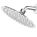 Round Rain Shower Head With Shower Arm, Large Stainless Steel Rainfall Shower-Waterfall Full Body Coverage (8 Inch
