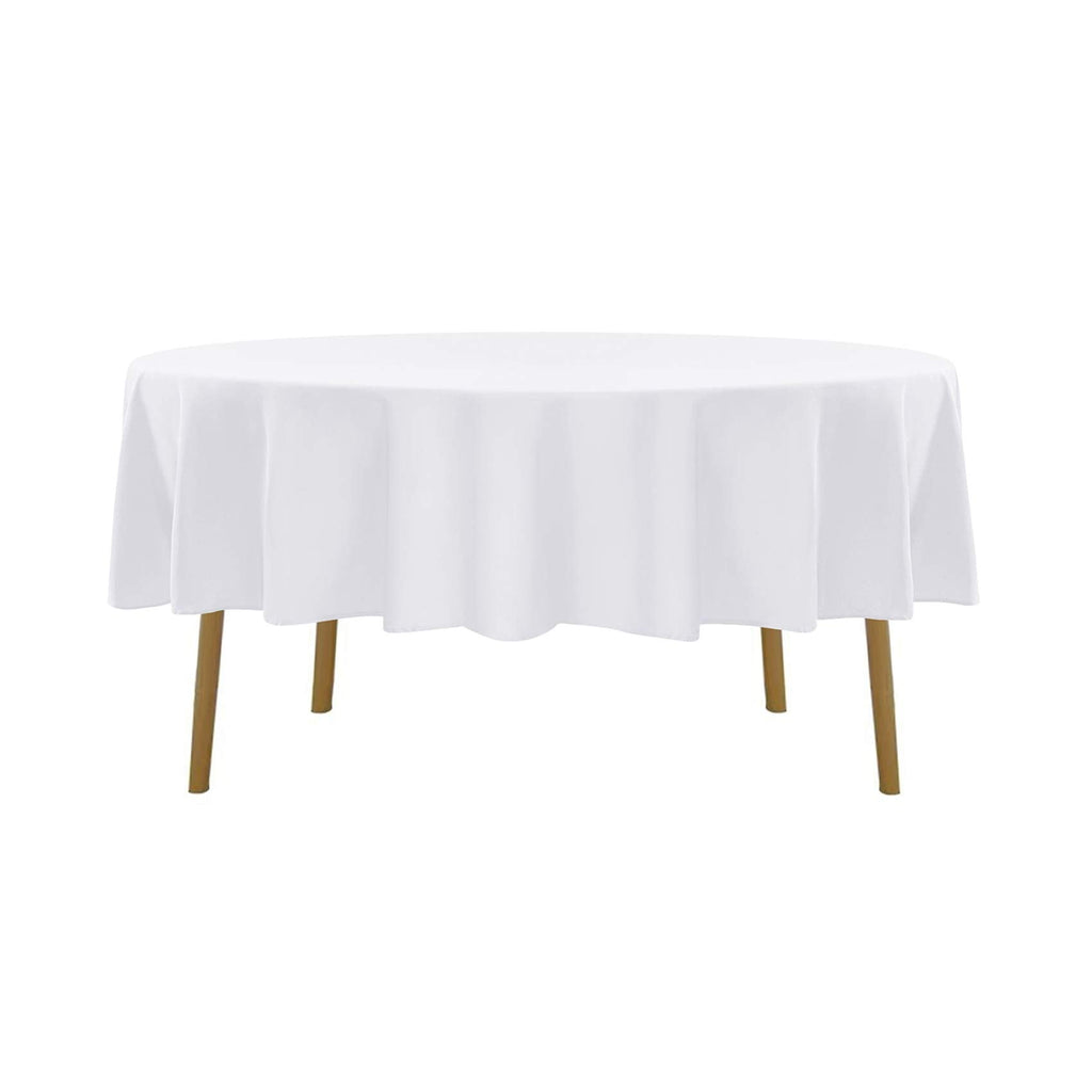 90 inch Round Tablecloth Washable Polyester Table Cloth Decorative Table Cover for Wedding Party Dining Banquet(90