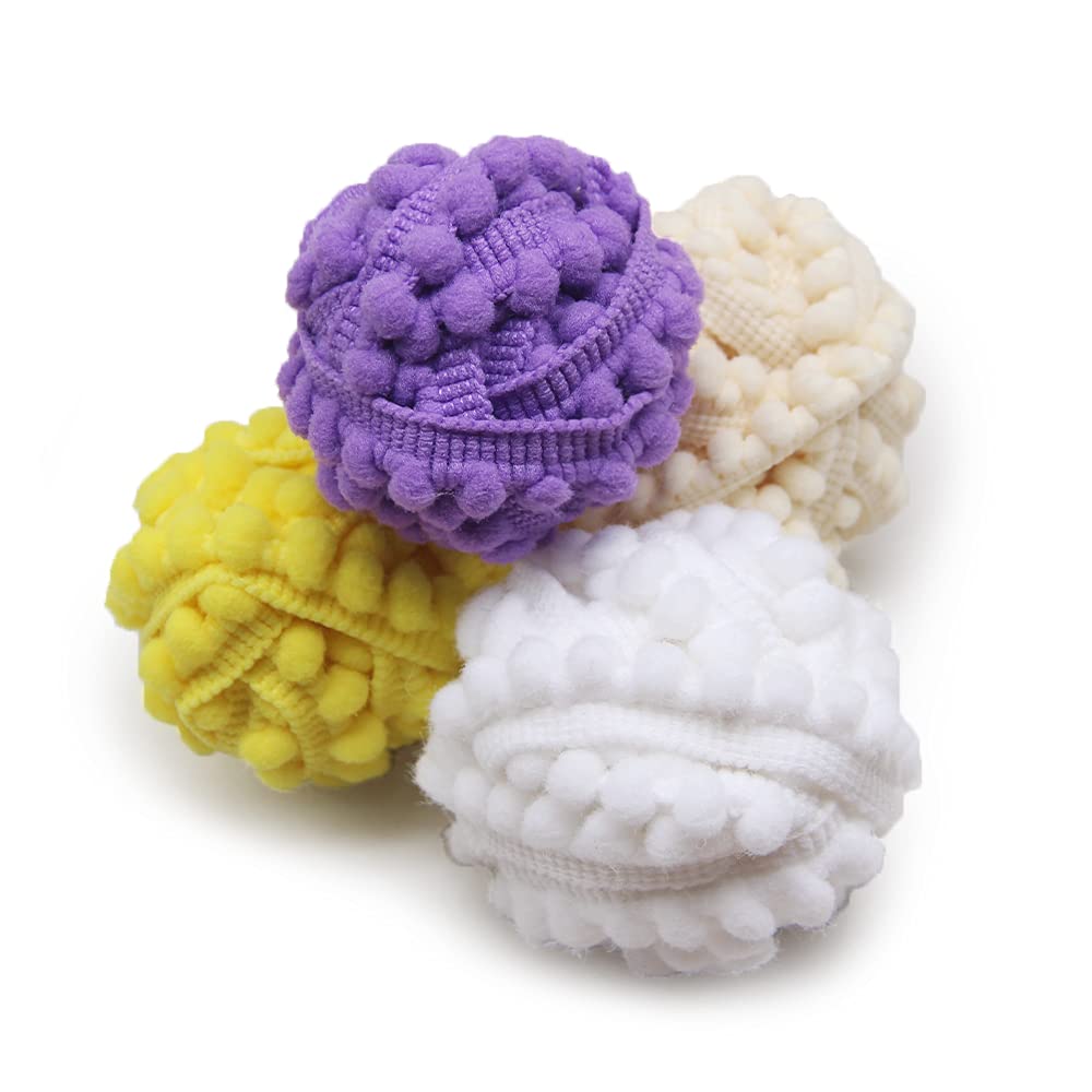 Pom Pom Trim, 3/8" Wide Ball Fringe (Mixed Color) - 40 Yards
