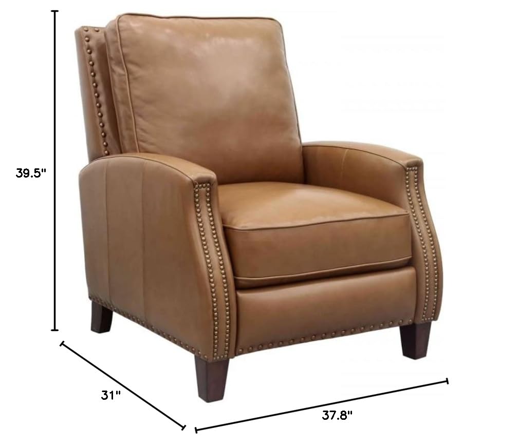 Melrose Transitional Recliner Lounge Chair with footrest Extension 7-3155 in Shoreham Ponytail All Leather 5700-86