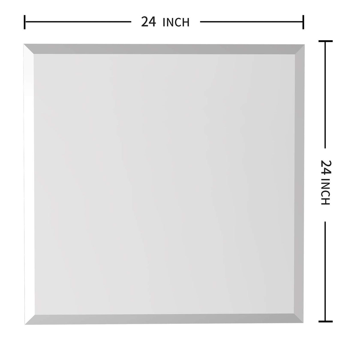 24x24 Frameless Square Bathroom Mirror