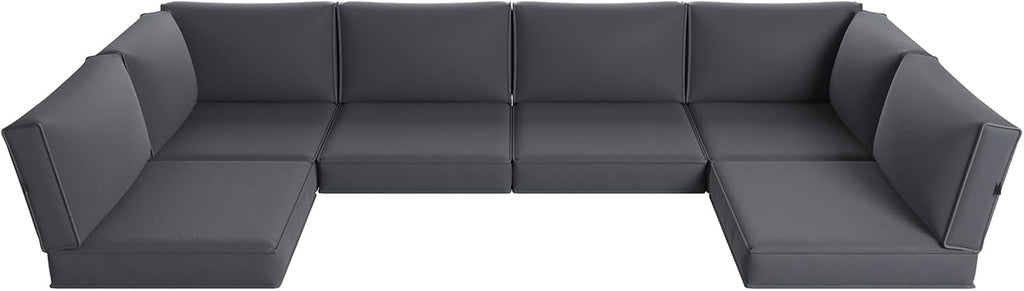 Replacement Cushions for Outdoor Furniture, 14-Piece Outdoor Cushions Furniture, Deep Seat, Splash-Proof & Fade