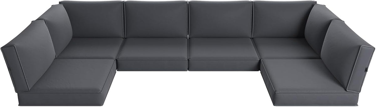 Replacement Cushions for Outdoor Furniture, 14-Piece Outdoor Cushions Furniture, Deep Seat, Splash-Proof & Fade