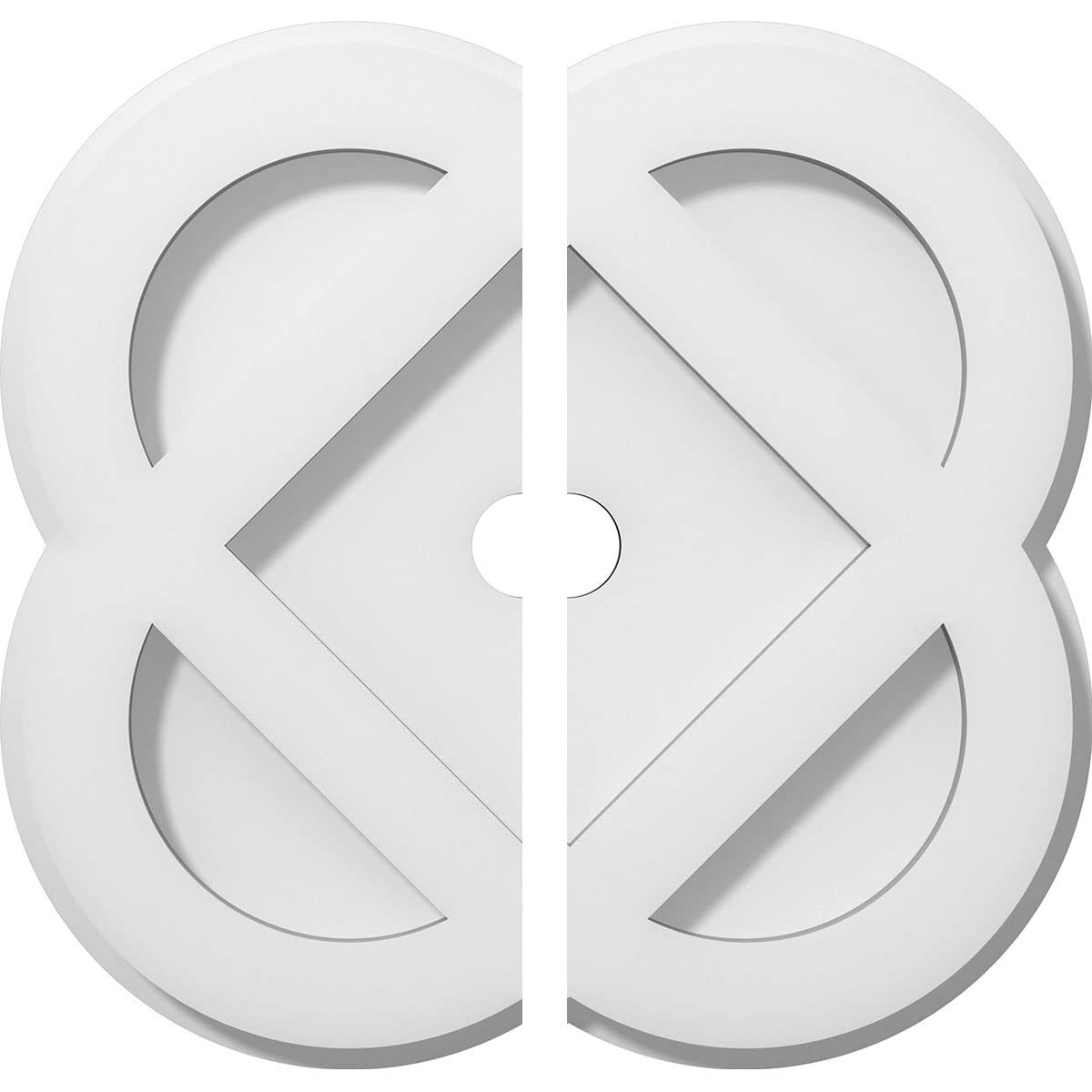 01000 Charlotte Architectural Grade PVC Contemporary, Two Piece Urethane Ceiling Medallions 10"OD x 1"ID x