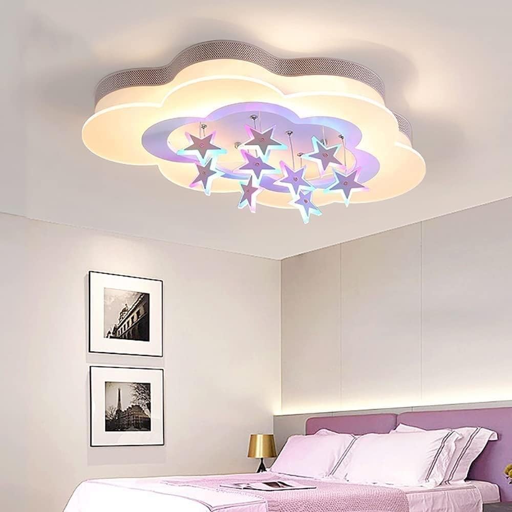 Clouds Stars LED Ceiling Light Creative Cartoon Ceiling Lamp Children's Room Lovely Close To Ceiling Light Fixtures