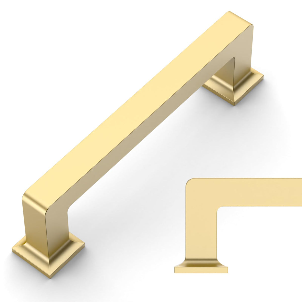 10 Pack Brushed Gold Cabinet Pulls 3.75 Inch(96MM) Hole Centers Kitchen Cabinet Handles Cabinet Hardware Kitchen