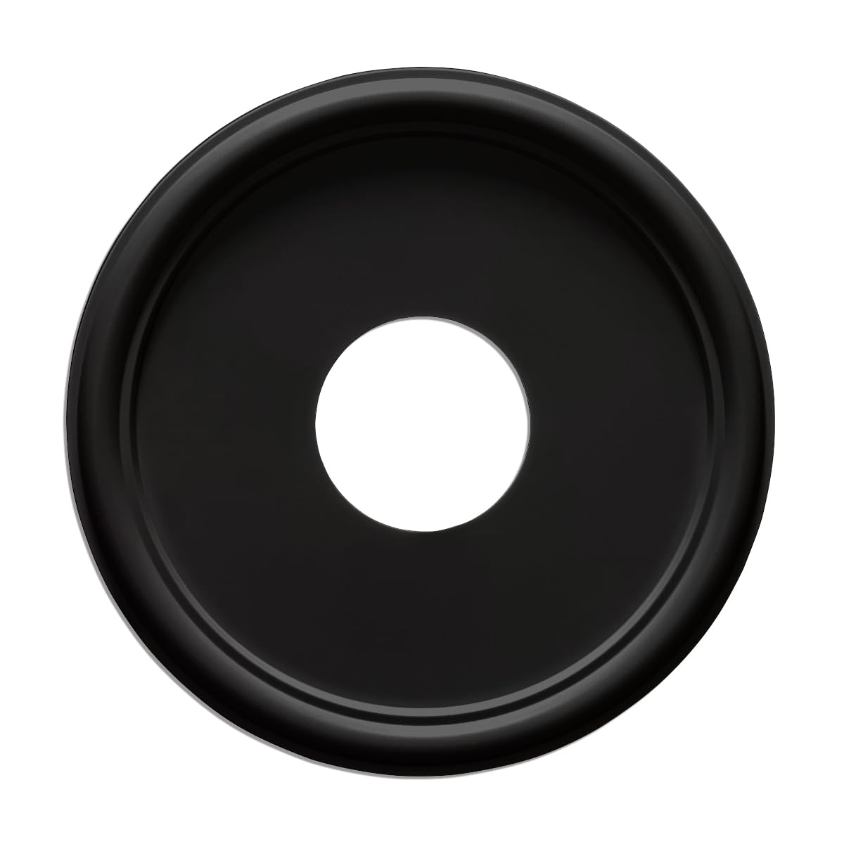 Molded Nylon Ceiling Medallion for Light Fixtures and Ceiling Fans Black 13"OD x 4"ID x 1-1/8"P (Fits Canopies up to