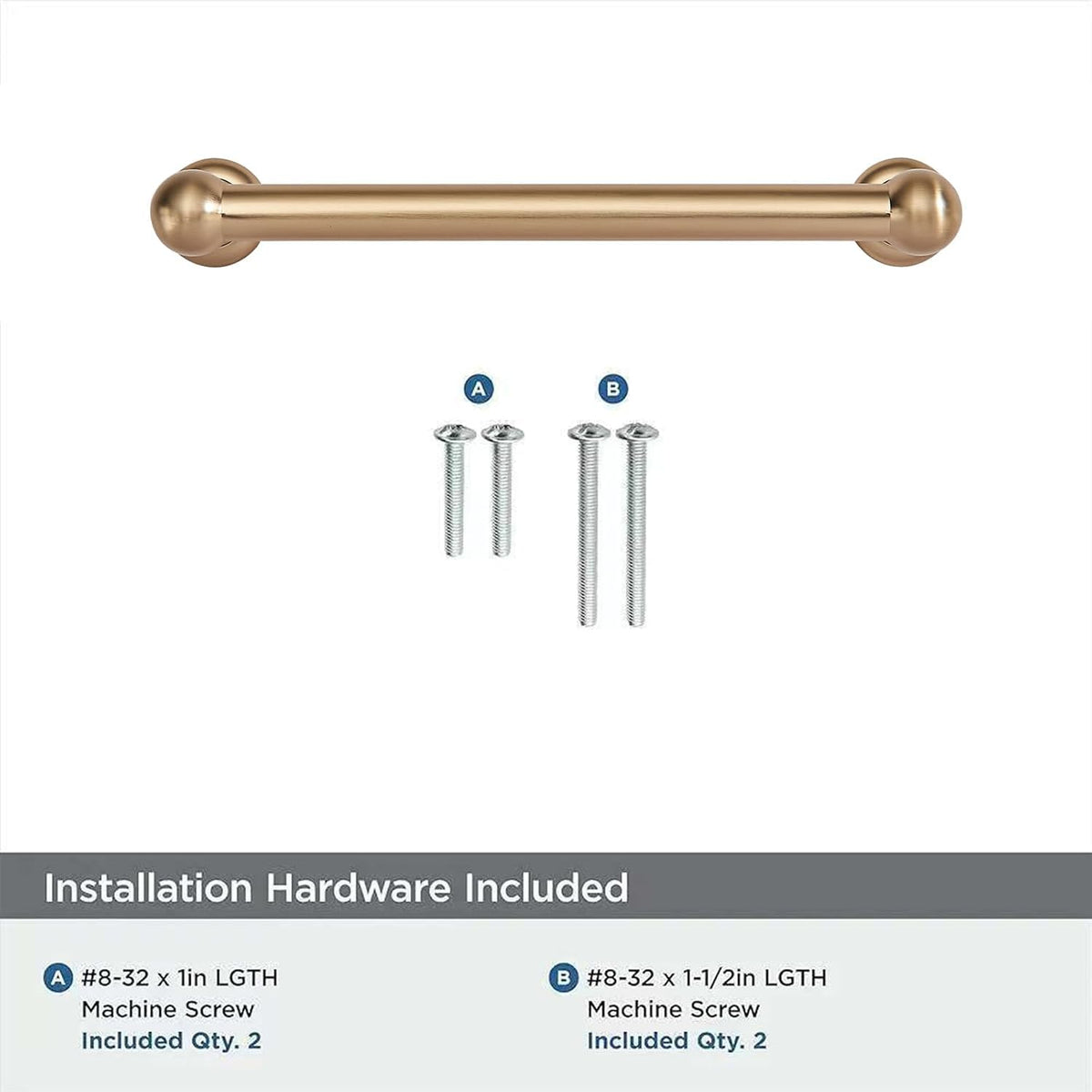 2 Pack 12 inch(305mm) Hole Center Brushed Brass Cabinet Pulls Solid Heavy-Duty Warm Brass Kitchen Cabinet Hardware
