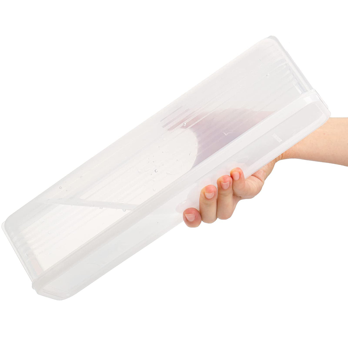 Set of 6 Pasta Storage Containers with Lid, Airtight Spaghetti Noodle Holder Rectangular Chopstick Storage Box Sealed