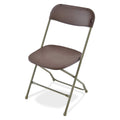 TitanPRO Stackable Plastic Folding Chair, Brown, 10-Pack