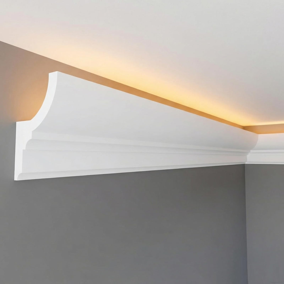 10 Pack 47.24′′(Total 39.4 Ft) Ceiling Crown Molding with LED Duct Kit