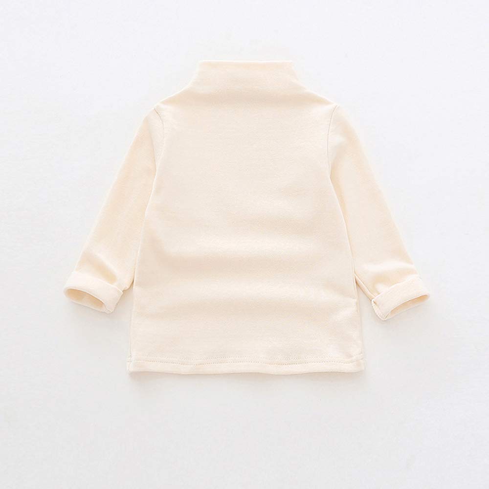 Toddler Boys Girls Turtleneck Long Sleeve Shirt Baby Mock Neck Winter Top