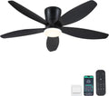 48" Indoor/Outdoor Flush Mount Ceiling Fan with Light & Remote