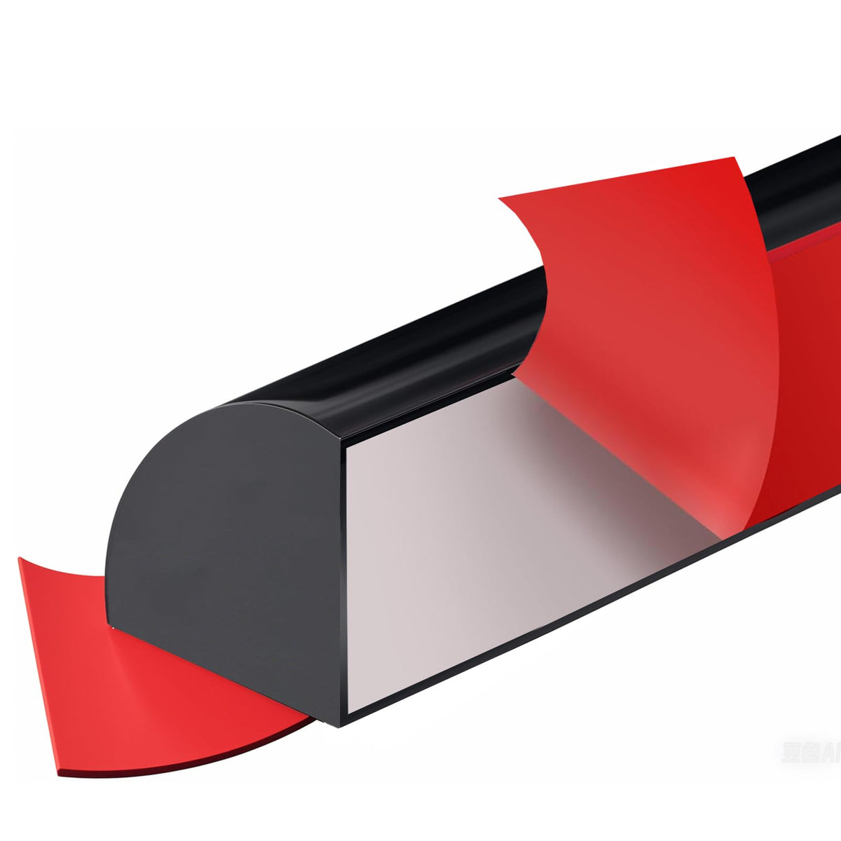 3/4′′Flexible Quarter Round Molding Peel And Stick Rubber Trim Molding 16.4Ft Double-Sided Self-Adhesive Strips.DIY