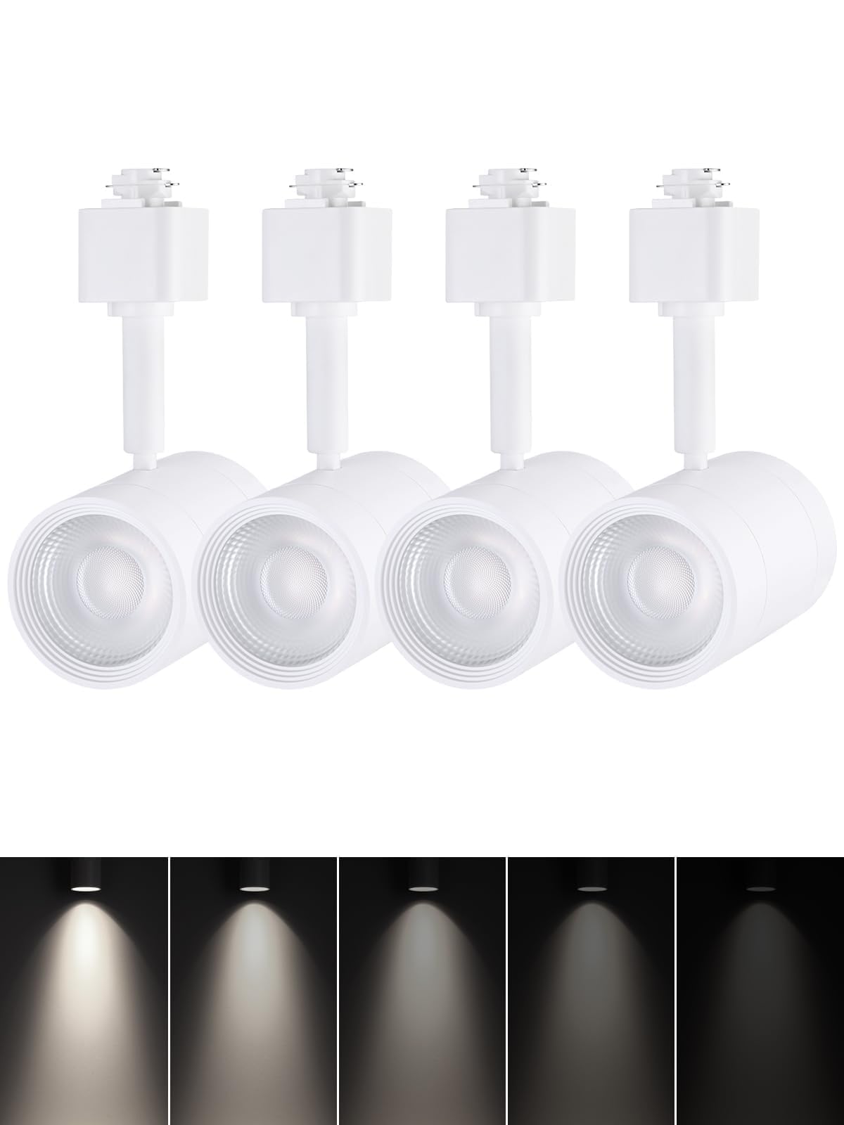 Studio Series 8.5W H Track Lighting Heads, 4000K, White