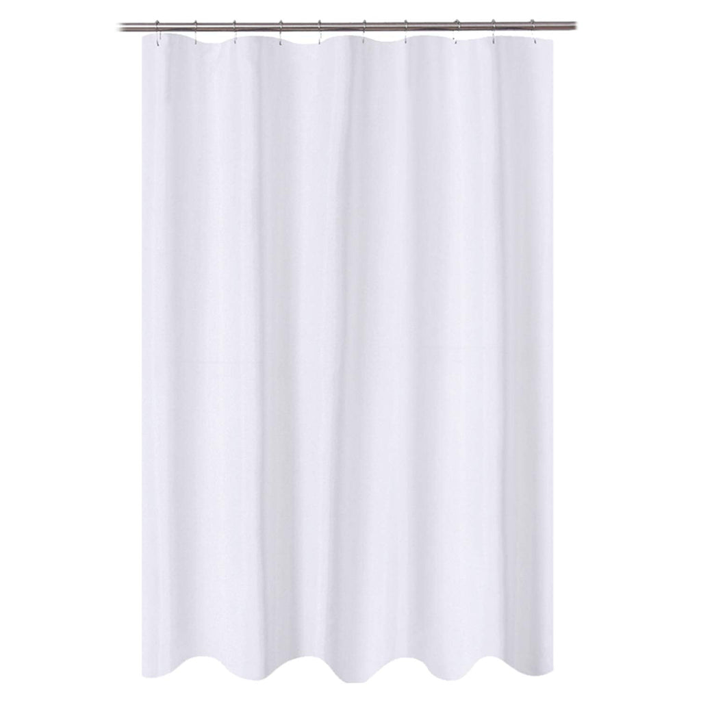 Fabric Shower Curtain Liner 60 x 78 inch Long Stall Size, White