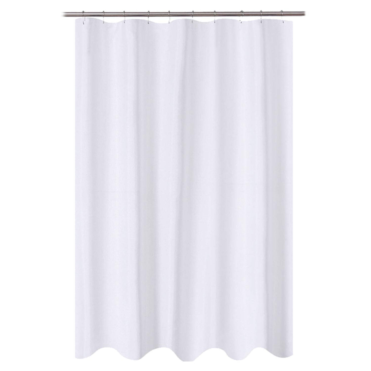 Fabric Shower Curtain Liner 60 x 78 inch Long Stall Size, White