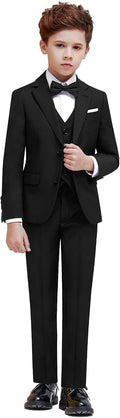 Boys Suit Piece 4 Fits Extra Husky/Husky/Slim/Regular Adjustable Waist + Suspenders