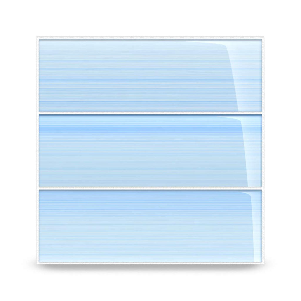 Big Blue Glass Subway Tile Backsplash or Bathroom/Showers, 4x12