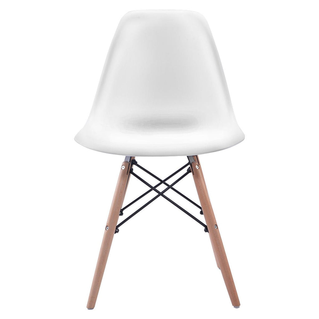 Inspired Eames Style Dinning Chair Set of 4, Mid Century Modern Eiffel DSW Shell Molded Plastic Chair, Dining, Living Room