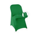 12 Pack Emerald Spandex Folding Waterproof Chair Cover, Stretch Chair Cover Protector for Wedding, Party, Dining