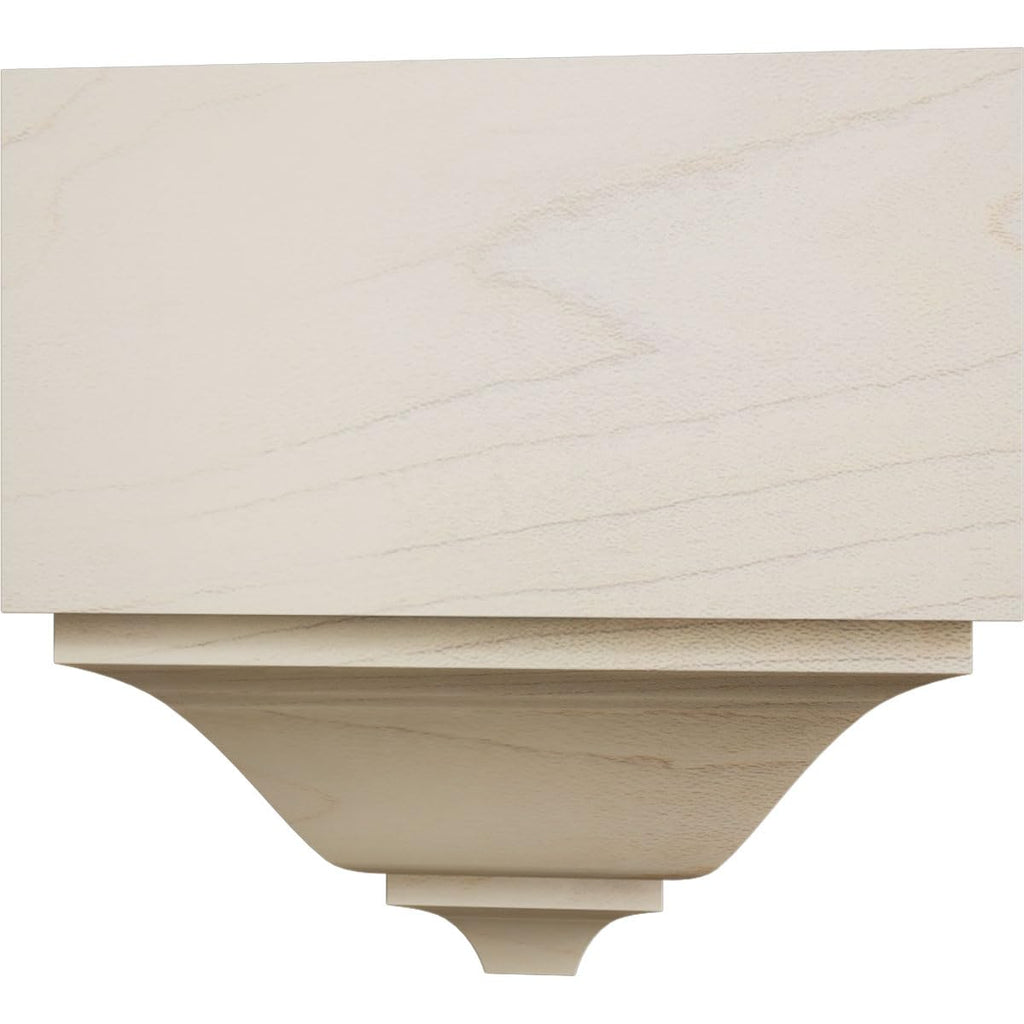 2 3/4"P x 5 5/8"H x 5 1/2"W Solid Hardwood Stain Grade Universal Outside Crown Moulding Block for Profiles