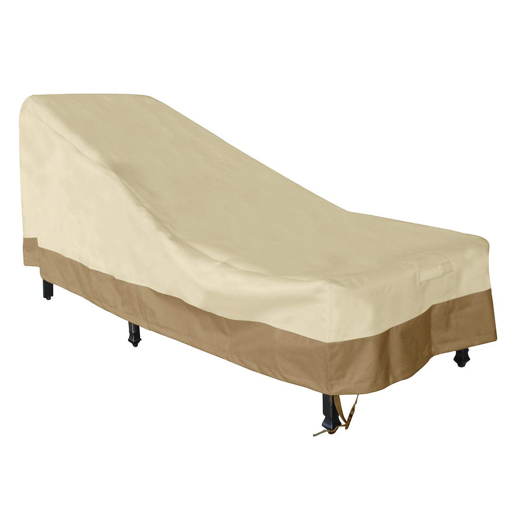 Patio Chaise Lounger Cover, Heavy Duty Waterproof 600D Oxford Fabric Outdoor Furniture Lounge Chair Cover for All
