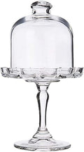 Mini Cake Stand Glass Cupcake Display Plate with Dome Cover Pedestal Dessert Stand Holder for Wedding Birthday Party