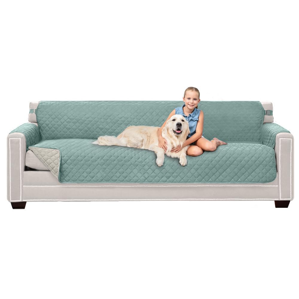 Couch Covers for Sofa with Strap, XXL, Seafoam Cream