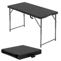 4FT Folding Table | Black | Portable Plastic Table