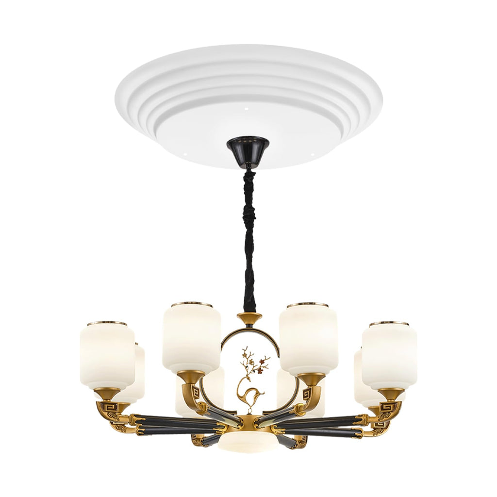 Chandelier Hoist Lifter Cover Large Ceiling Medallion for Electric Hoist 19.88inch Round Chandelier Cover Chandelier