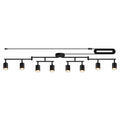 Plug in Track Lighting LED, Track Lighting Fixtures Ceiling, Black 8-Light Kitchen Light Kit, Plug in Wall Light