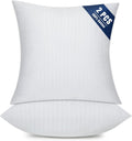 Throw Pillow Inserts, Hypoallergenic Soft & Firm Cushions with 100% Cotton Cover, 18x18 Pillows Filler - Set of 2