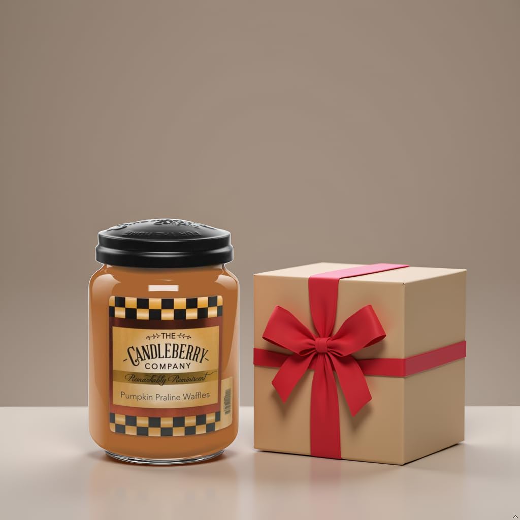 Candleberry Candles Pumpkin Praline Waffles | Strong Fragrances | Hand Poured in The USA | Highly Scented | 135 Hour