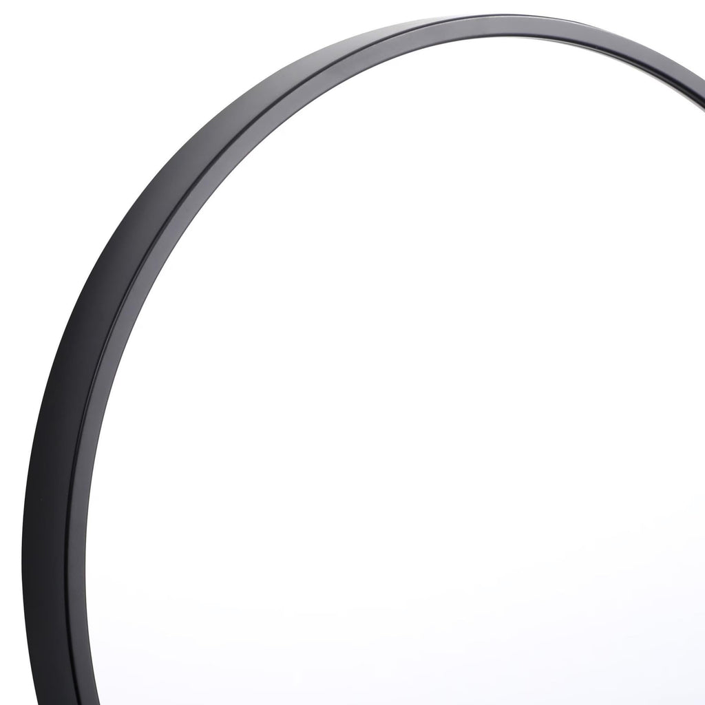 3 Pack 10 Inch Round Wall Mirror Set, Black & Gold Modern Thin Frame Decorative Circular Mirrors, Art Decor Bedroom