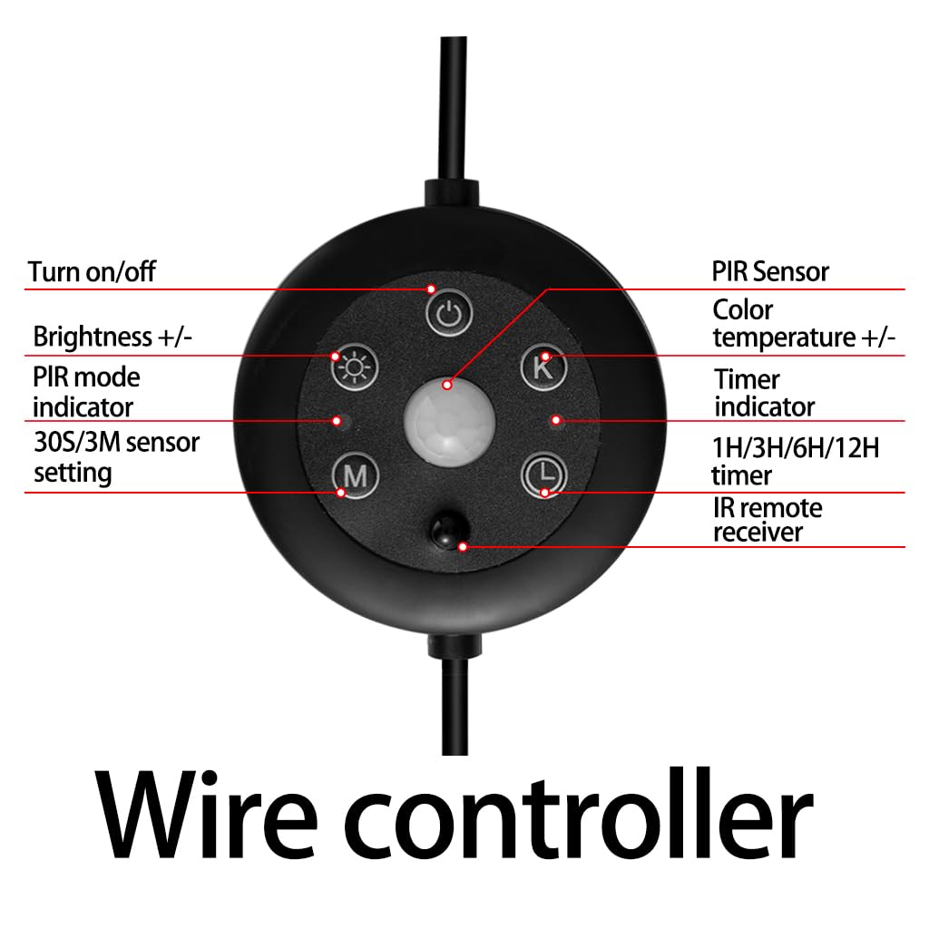 Under Cabinet Lights, 6 Pack Dimmable LED Lighting strip with IR Control, 3 Color Changing Plug in Light Bars