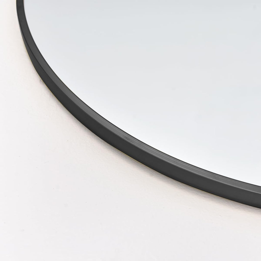 Oversized Full Body Mirror with Stand, Black, 76" x 34"