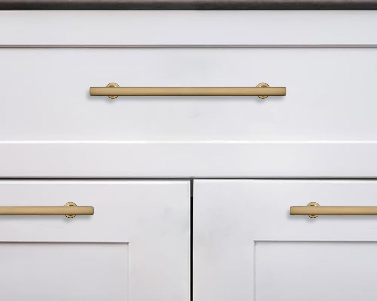 2 Pack 12 Inch(305mm) Brushed Brass Cabinet Pulls Kitchen Solid Heavy Duty Brushed Gold Cabinet Pulls Kitchen Cabinet