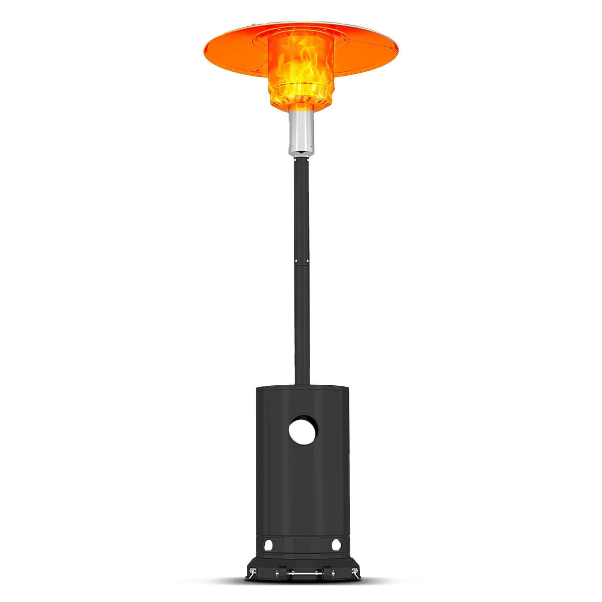48, 000 BTU Patio Heater, Propane Stainless Steel Patio Heater With Wheels, Outdoor Propane Heaters for Backyard