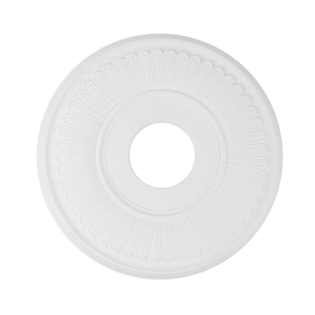 White PU Ceiling Medallion, 13 1/5" OD x 3 3/7" ID