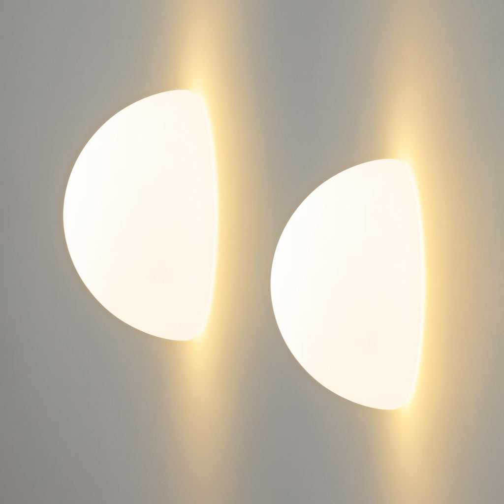 Modern Globe Glass Wall Sconces Set of 2: Small 7 In Art Deco Light Fixture