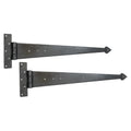Hand Forged Tee Hinge Strap Hinge Beeswax Arrow End 6" 9" 12" 15" 18" 24" Sold in Pairs (24")