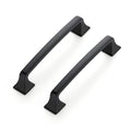 Matte Black Square Foot Arch Cabinet Pulls 5 Inch 30 Pack