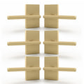 Glamor Dummy Door Lever Gold (6-Pack) - Non-Turning