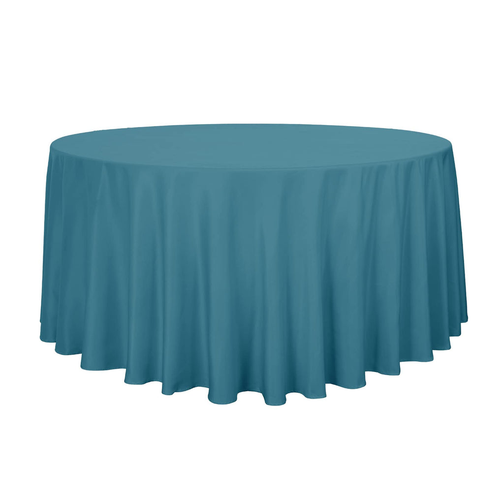 Round Tablecloth, 120 Inch, Teal