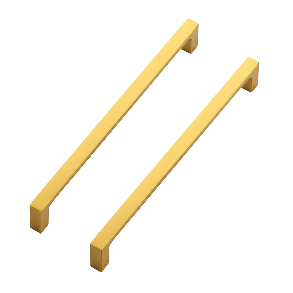 Brushed Brass Solid Pulls Cabinet Handles 7-1/2 Inch 10 Pack