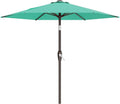 7.5FT Patio Umbrella Table Market Umbrella with 6 Sturdy Ribs