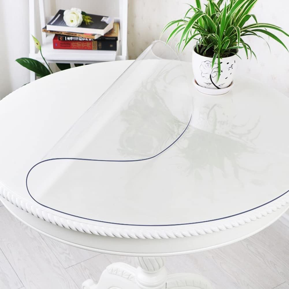 Crystal Clear Plastic Table Protector Cover Mat Vinyl PVC Tablecloth Dining Coffee Table Pad Wood Furniture Protector