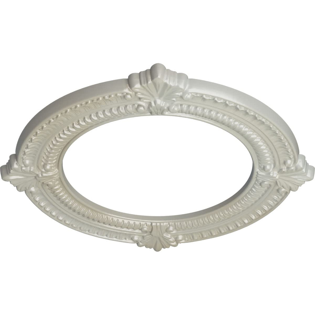 13 1/8"OD x 8"ID x 5/8"P Benson Ceiling Medallion (Fits Canopies up to 8"), Hand-Painted Flash Blue